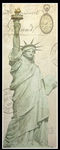 美国自由女神像 黑白框画