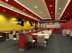 快餐店餐厅食堂3D模型