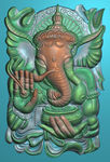 藏式大象挂件玉雕兽牌精雕图浮雕