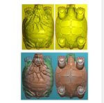双面神龟乌龟双面挂件精雕图浮雕