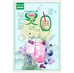 夏日冷饮促销清新冰爽果汁海报