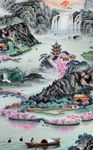 中式唯美江南山水画装饰画
