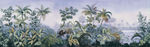 抽象手绘树木森林猴子背景墙
