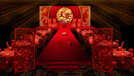 红色中式传统仪式区