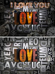 LOVE字母工装背景墙图片