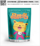卡通小猫食品包装袋设计