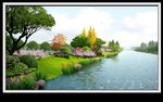 滨水河道景观设计效果图