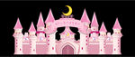 粉色宝宝宴卡通城堡设计