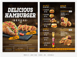 美味汉堡西餐厅点菜单宣传彩页