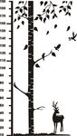硅藻泥量身高树燕子梅花鹿标尺