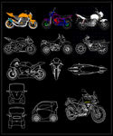 创意摩托车CAD图纸