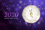 2020梦幻紫色背景展板