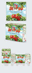 绿色健康草莓水果礼盒包装设计