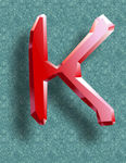 水晶红宝石英文字母设计