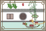 挂两串粽子中式窗户端午节赛龙舟