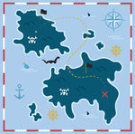 地图 地中海 指南针 船锚 舵