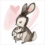 母亲节 爱心 兔子 小兔子
