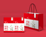 茶叶茉莉花包装盒手提袋