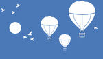 热气球海鸥