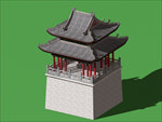 古建筑钟鼓楼3D模型（带贴图）