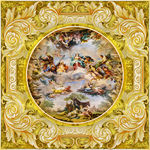 众神的福音黄金花纹仙女天顶壁画