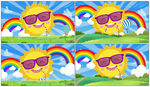 4K可爱卡通太阳夏天 背景视频