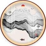 新中式水墨山水意境装饰画图片
