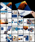 蓝色工程建筑施工建筑设计画册