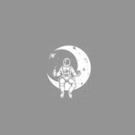 矢量月亮宇航员卡通太空人