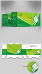 绿色商务背景硒鼓包装平面图