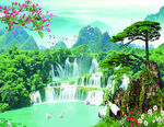 迎客松  中堂畫