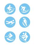 矢量滑雪运动图标icon元素