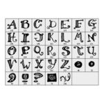 33款涂鸦字母符号笔刷