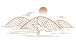 中国风创意古典山纹祥云纹水纹