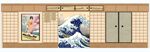 日式移门浮世绘装饰文化背景墙