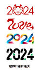 2024 龍年新年 數字