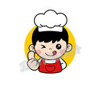卡通厨师男孩简化头像版