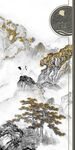 中式意境山水背景玄关装饰画