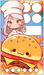 手绘卡通可爱美味的汉堡包海报