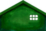 手绘绿房子