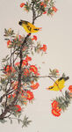 古典黄鹂鸟中式水墨装饰画
