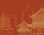 手繪建筑閣樓