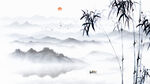 中式山水背景墻