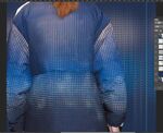 藍(lán)色漸變紋理服裝背面展示