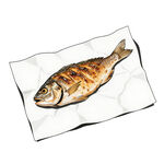 紙上烤鯽魚插畫