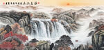 中式山水國畫裝飾畫