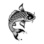 錦鯉鯉魚線稿