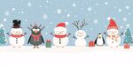 冬日雪人企鵝歡樂聚會