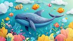 夢幻海底世界 鯨魚與群魚
