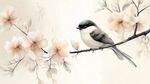 枝頭小鳥(niǎo)伴繁花